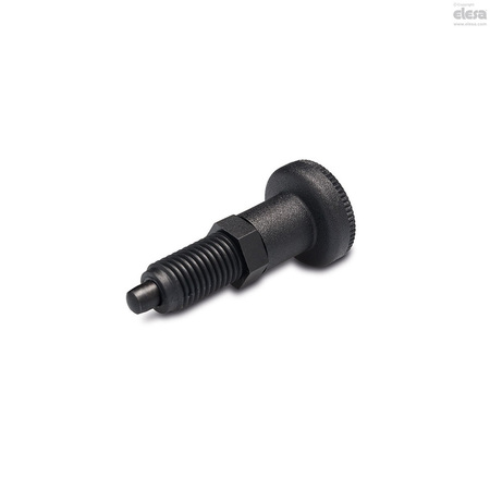 ELESA Black-oxide steel plunger, without locking nut, PMT.100-8-5/8-18-A PMT.100-A (inch sizes)